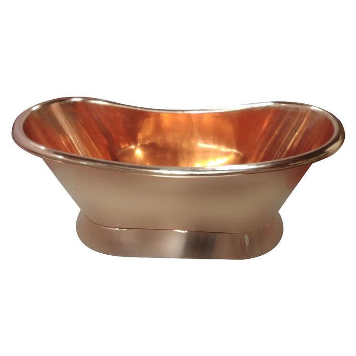 Full Shining Slanting Base Copper Bathtub