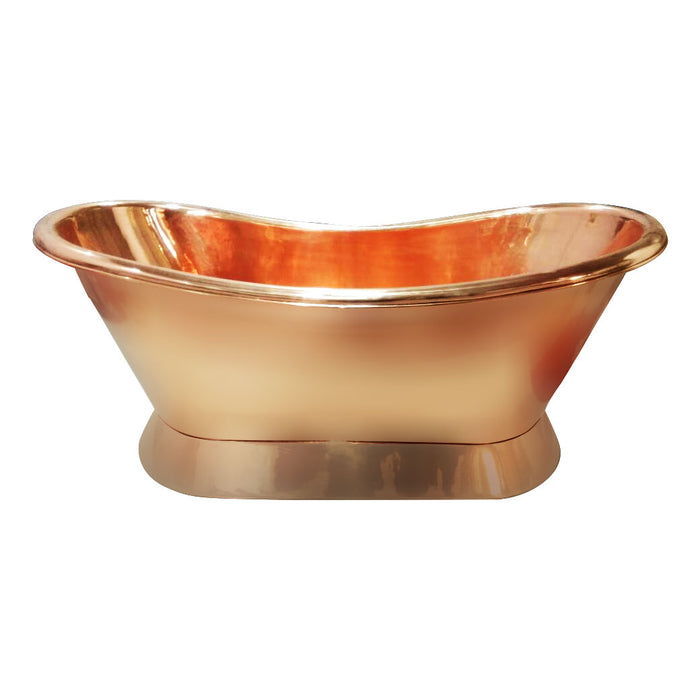 Full Shining Slanting Base Copper Bathtub