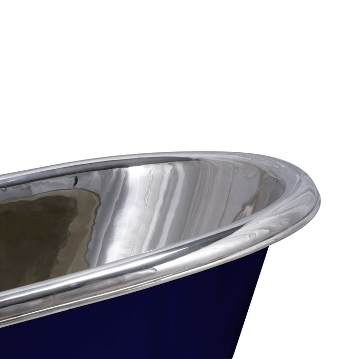 Night Blue Copper Bath Tub with Nickel Inside